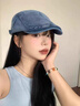 FitonTon帽子男女同款復古牛仔鴨舌帽英倫風(fēng)棒球帽男潮流百搭顯臉小前進(jìn)帽 曬單實(shí)拍圖