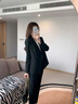 伯德小姐黑色西裝外套女士職場小個子面試正裝職業(yè)公考西服套裝 曬單實拍圖