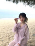 小鎮姍姍 香浮花月 法式荷葉邊長(cháng)袖襯衫女夏季慵懶感寬松雪紡套裝 霧霾紫-半裙 S 曬單實(shí)拍圖