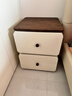 耐禾2026新款法式中古風(fēng)實(shí)木皮質(zhì)床頭柜小戶(hù)型臥室床邊柜收納柜免安裝 木紋+奶油色【實(shí)木抽屜】 長(cháng)40*寬40*高48 曬單實(shí)拍圖