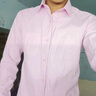 羅蒙（ROMON）長(cháng)袖襯衫男春秋易打理商務(wù)休閑正裝中青年工裝襯衣C201粉色38 曬單實(shí)拍圖