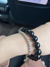 胖東來品質(zhì)黑曜石手串天然手鏈女款冰種男款金曜石銀曜石水晶轉(zhuǎn)運(yùn) --【10A御晶級(jí)】黑曜石+999足銀配飾-- 曬單實(shí)拍圖