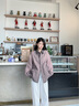 KAMA卡瑪字母刺繡長(zhǎng)袖外套2025新款衣服秋季情侶重工洗水時(shí)尚翻領(lǐng)上衣 粉色 S 曬單實(shí)拍圖