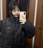 NASA ABOUT官方聯(lián)名潮牌白鴨絨羽絨服男男年新款冬季保暖外套大碼立領(lǐng)情侶裝 黑色 XL 曬單實(shí)拍圖