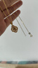 中國(guó)黃金（CHINA GOLD）碎冰冰四葉草黃金項(xiàng)鏈女足金吊墜教師節(jié)禮物送女老師生日老婆 碎碎冰四葉草足金吊墜 贈(zèng)S925鏈/京速達(dá) 曬單實(shí)拍圖