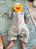 巴厘小豬新生兒嬰兒衣服a類純棉初生兒四季長袖空調(diào)服睡衣春季寶寶連體衣 月光銀   73cm 曬單實拍圖