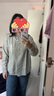 無印良品（MUJI）女式 法蘭絨立領(lǐng)長袖罩衫 女士襯衫襯衣女裝25年秋季BC2OHC5A 淺米色格紋 S (155/80A) 曬單實(shí)拍圖
