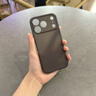 七龍適用于蘋(píng)果17promax手機殼新款17promax鏡頭全包防摔保護套 iphone17pro超薄磨砂高端商務(wù)男士外殼 【透黑色】還原裸機 iPhone 17 Pro Max 曬單實(shí)拍圖