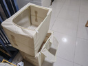 登比布藝收納箱衣服棉被整理箱玩具衣物儲物箱百納箱 米色66L2只裝 曬單實(shí)拍圖