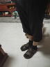 宜馳（EGCHI）涼鞋男士涼拖戶(hù)外頭層牛皮透氣沙灘鞋 J6683 棕色(通勤款) 41 曬單實(shí)拍圖