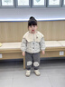 班喜迪女童套裝秋冬裝2025新款兒童外套褲子加絨夾棉衣服寶寶冬季小童裝 米色 100 曬單實拍圖