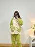 靜韻【超柔軟】三眼仔睡衣女秋冬珊瑚絨加厚保暖軟棉棉家居服套裝男 曬單實(shí)拍圖