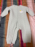 優(yōu)奇嬰兒衣服秋冬季新生兒夾棉連體衣加棉可愛(ài)保暖哈衣剛出生寶寶冬裝 【三層暖棉】綠色-單件 90cm 曬單實(shí)拍圖