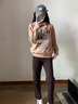 Teenie Weenie小熊女裝衛(wèi)衣2025秋新款學(xué)院風(fēng)寬松刺繡大熊連帽外套 卡其色 M 曬單實(shí)拍圖