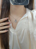 中國黃金【鑲璀璨真鉆】足銀四葉草項鏈女吊墜圣誕節禮物送女友老婆紀念 【京速達】幸運四葉草鉆石項鏈 曬單實(shí)拍圖