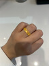 老廟精品5G琺瑯彩滾珠邊鏤空固口戒指七夕情人節禮物 13#/約3.8g 曬單實(shí)拍圖