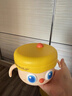 皇寵大眼萌寶寶輔食碗 兒童注水保溫碗吸盤(pán)碗 PPSU餐具克洛黃 曬單實(shí)拍圖