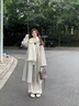 春乏雙面絨毛呢大衣女中長(cháng)款2025春秋季新款網(wǎng)紅赫本風(fēng)小個(gè)子呢子外套 銀狐灰 XS 建議105斤以下 曬單實(shí)拍圖