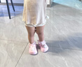 牧童兒童拖鞋夏男寶寶洞洞鞋軟底女童卡通洗澡嬰幼兒家居鞋萌兔粉130 曬單實拍圖