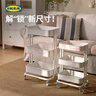宜家（IKEA）拉斯克家居小推車(chē)置物架廚房?jì)ξ锛芸蛷d大容量?jì)ξ锸占{架 【升級款】藍灰色大號 35*45*77cm 曬單實(shí)拍圖