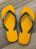 havaianas哈唯納Brasil Logo巴西元素夾腳人字拖夏情侶拖鞋 1740-流行黃色 43-44 巴西碼 曬單實(shí)拍圖