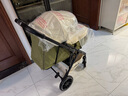 InnoTruth輕羽嬰兒車推車可坐可躺帶睡籃二合一0-3歲用折疊帶減震高景觀0-6 4代青芥綠【二合一】推車+睡籃 曬單實(shí)拍圖