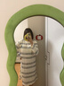 歐迪芬睡裙女士帶胸墊睡衣女100%純棉長(cháng)袖寬松條紋可外穿家居服米白L 曬單實(shí)拍圖