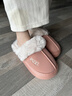 樸西2025新款增高棉拖鞋女士冬季室內家居麂皮絨保暖厚底情侶棉拖男 粉色 36-37 曬單實(shí)拍圖