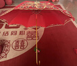 愛(ài)上雨折疊紅傘結婚新娘傘刺繡蕾絲婚慶禮出嫁婚嫁接送親三折雨喜傘結婚 鸞鳳和鳴【輕奢金鉤】新娘傘-雙層繡花 曬單實(shí)拍圖