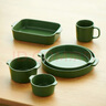 無(wú)印良品（MUJI） 炻瓷 雙耳烤盤(pán) 方形 餐具 家用瓷盤(pán) 烤箱用 綠色 長(cháng)215*寬145mm 曬單實(shí)拍圖