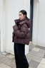 波司登（BOSIDENG）25新款羽絨服女短款90絨泡芙時(shí)尚脫卸帽厚冬季保暖外套B250243152 布朗咖7A11-趨勢推薦 XS 155/80A 體重約110以?xún)?曬單實(shí)拍圖