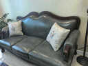 一具一家美式沙發(fā)三人位實(shí)木加布藝真皮頭層牛皮123復古簡(jiǎn)美鄉村客廳家具 熱銷(xiāo)真皮坐墊款+接觸面頭層牛皮 三人位 曬單實(shí)拍圖