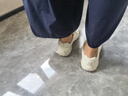 人本德訓鞋女款夏季新款百搭小白鞋女網(wǎng)面透氣運動(dòng)鞋軟底阿甘休閑鞋子 米色 39 曬單實(shí)拍圖