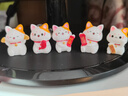 招財貓微景觀(guān)擺件卡通可愛(ài)樹(shù)脂工藝品汽車(chē)中控臺擺件家居裝飾禮品 扇子貓 曬單實(shí)拍圖