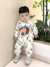 巴拉巴拉【商場(chǎng)同款】童裝嬰兒連體衣輕薄羽絨服冬裝寶寶衣服外出萌趣 白咖色調00315-白鴨絨 90 充絨量48g 曬單實(shí)拍圖