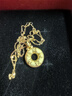 中國(guó)黃金（CHINA GOLD）黃金吊墜足金五福平安扣金項(xiàng)鏈掛墜生日禮物跨年禮物送女生 足金吊墜+K金項(xiàng)鏈（約2.6g） 曬單實(shí)拍圖