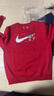 NIKE3BRAND 耐克男女童加絨紅色拜年服衛衣卡通圖案兒童保暖親膚上衣 曬單實(shí)拍圖