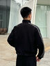 EMPORIO ARMANI/阿瑪尼官方旗艦新款男復(fù)古運(yùn)動(dòng)拉鏈開衫立領(lǐng)衛(wèi)衣夾克外套 【合身版】黑色 M (推薦：135-150斤) 曬單實(shí)拍圖