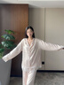 思莉太太 SLEEP TIGHT睡衣女2025新款春秋款冰絲長(cháng)袖小眾設計感蕾絲可外穿春夏季家居服 WZT05809 M 曬單實(shí)拍圖