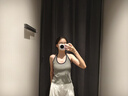 UR2025秋季新款女裝撞色條紋掛脖露背無(wú)袖背心UWJ450110 黑色條紋 M 曬單實(shí)拍圖