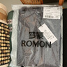 羅蒙（ROMON）短袖襯衫男夏季棉麻商務(wù)襯衣男免燙上衣男裝職業(yè)裝 藍(lán)灰 XL 曬單實(shí)拍圖