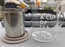 北鼎（Buydeem）茶水分離玻璃杯 辦公泡茶器具過(guò)濾杯 高硼硅泡茶杯 CD1001灰羽色 曬單實(shí)拍圖