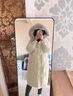 簡(jiǎn)輕逸白色長(cháng)款棉服女2025新款冬季棉襖夾棉厚外套棉衣高級感時(shí)尚襖子 白色連帽牛角扣加長(cháng)款面包棉服 S 【建議90-120斤】 曬單實(shí)拍圖