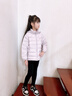 嘿小鵝三防新款兒童鵝絨服輕薄羽絨服男童女童中大童短款秋冬季薄款外套 淺紫 三防輕暖90白鵝絨 130 曬單實(shí)拍圖