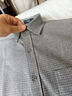 杉杉【純棉磨毛】長(cháng)袖襯衫男新款休閑商務(wù)易打理格子襯衣 淺灰格紋 40 曬單實(shí)拍圖
