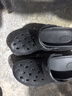 名創(chuàng)優(yōu)品（MINISO）洞洞鞋男女夏季外穿涼鞋防滑厚底踩屎感包頭涼拖鞋 黑色+海洋星星 曬單實(shí)拍圖