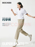 斯凱奇（Skechers）閃穿褲女休閑褲顯瘦運動(dòng)褲2025新款秋吸濕速干直筒褲P225W290 曬單實(shí)拍圖