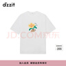 DZZIT地素短袖T恤春秋時(shí)尚通勤白色短袖印花設計感上衣女 漂白色 XS 曬單實(shí)拍圖