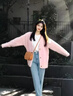 鹿依檸休閑褲女裝套裝2025秋冬新款韓系減齡奶乖甜美風(fēng)多巴胺穿搭牛仔褲 粉色開(kāi)衫+內搭+牛仔褲子 M 曬單實(shí)拍圖