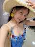 JIOESC法式旅游度假風(fēng)藍色吊帶連衣裙子女夏季2025新款絕美收腰碎花長(cháng)裙 海洋藍 卡碼拍大 S 曬單實(shí)拍圖
